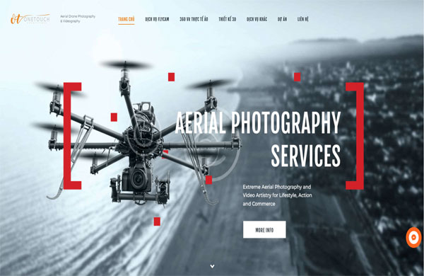 Mẫu thiết kế website quay phim chụp hình độc đáo